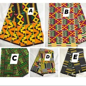 Kente fabric. African Print Fabric. Cotton fabric